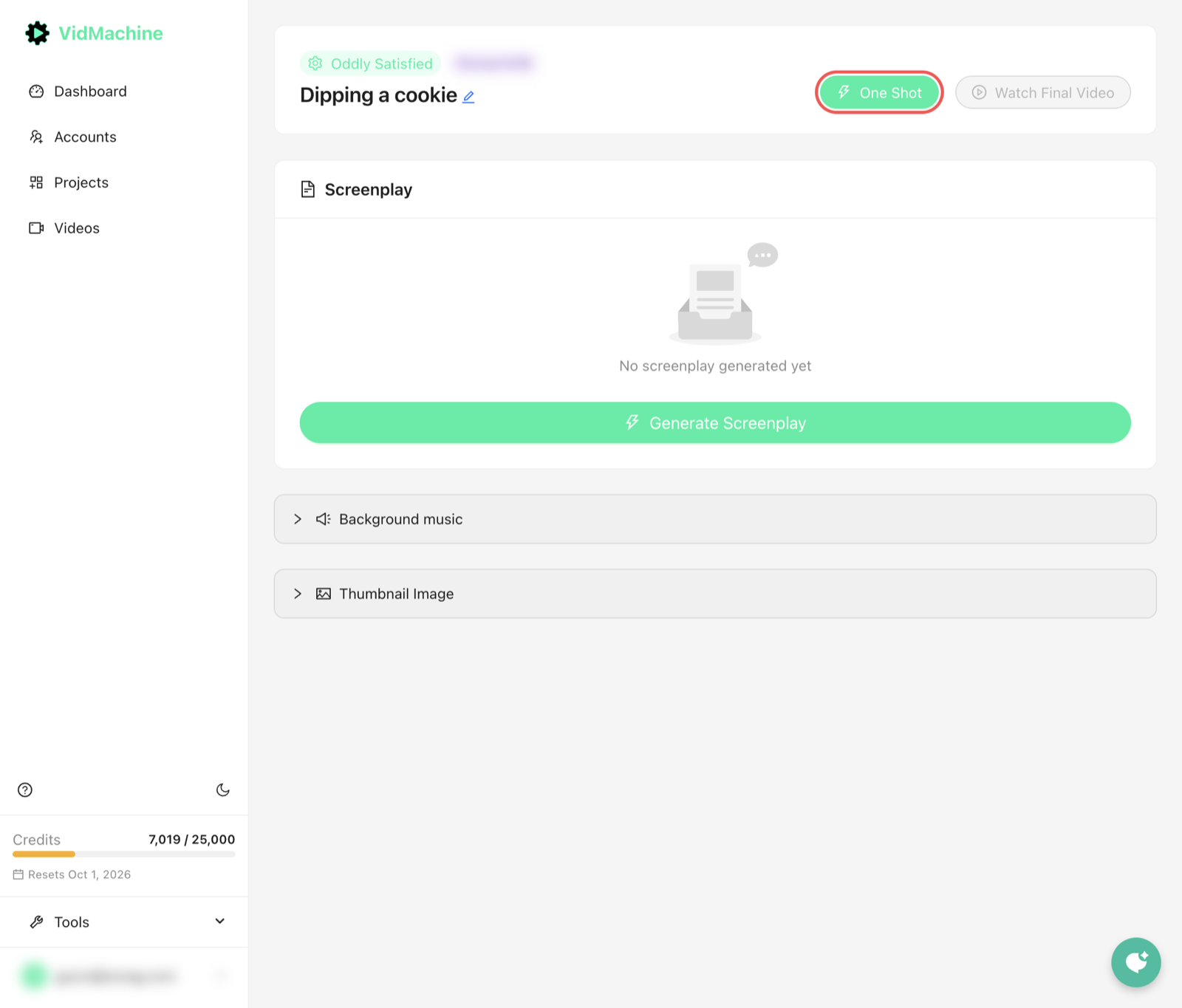 Video idea page with the Generate Video button highlighted